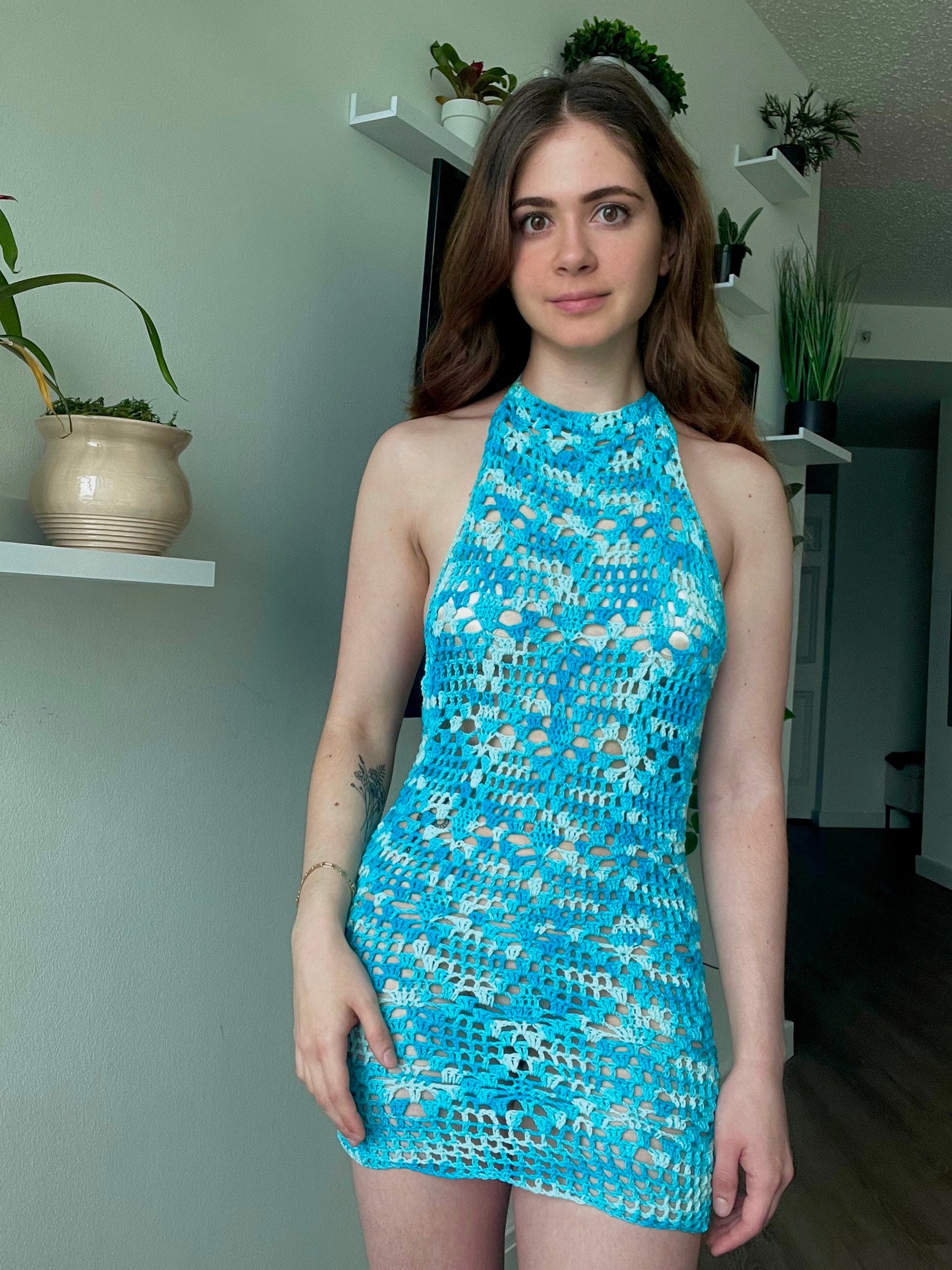 Modelo Crochê Vestido Palma