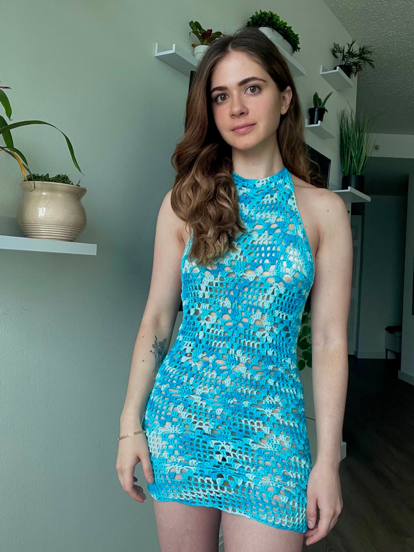 Modelo Crochê Vestido Palma