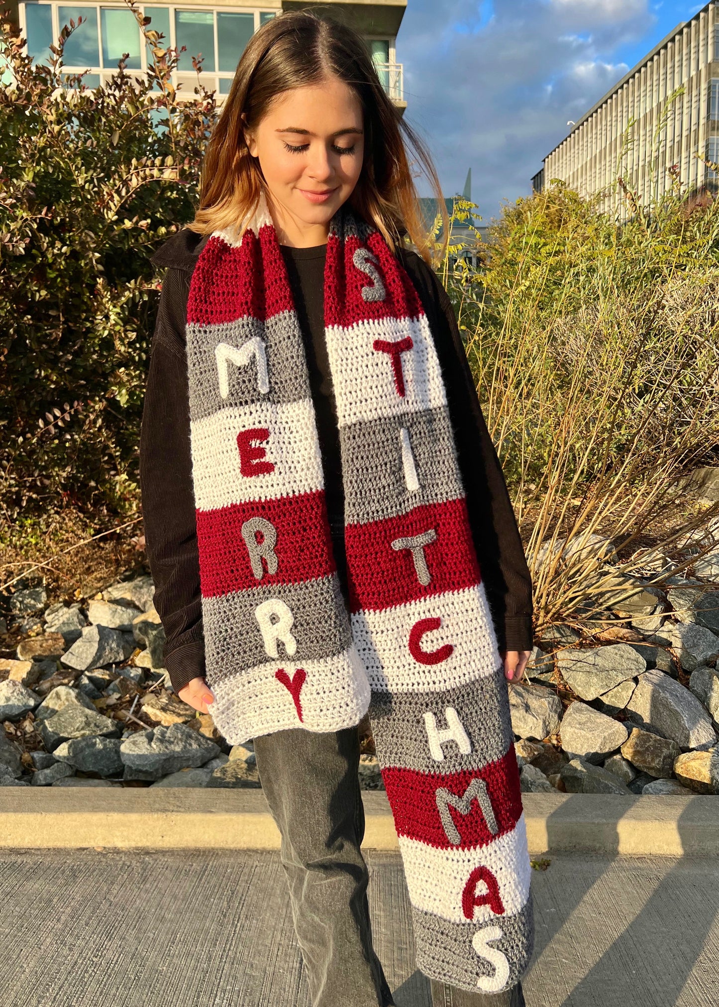 Merry Stitchmas Scarf Crochet Pattern