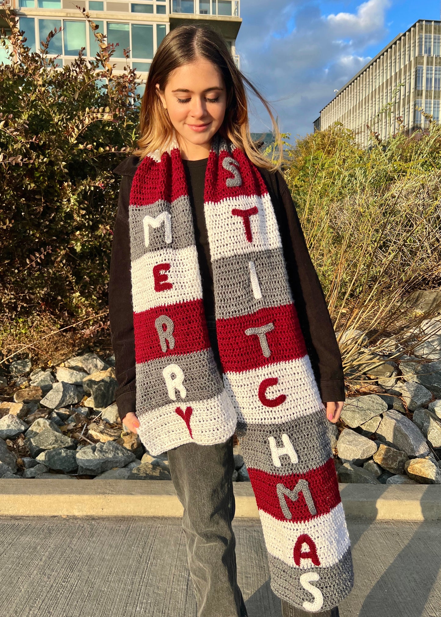 Merry Stitchmas Scarf Crochet Pattern