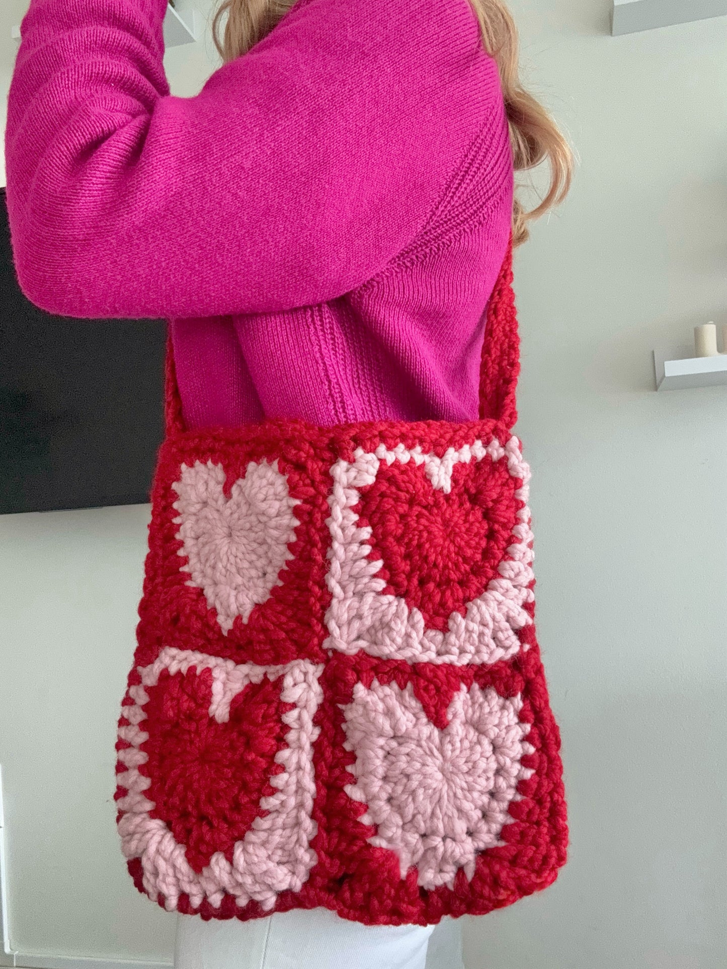 Hearts Full Tote Bag Crochet Pattern