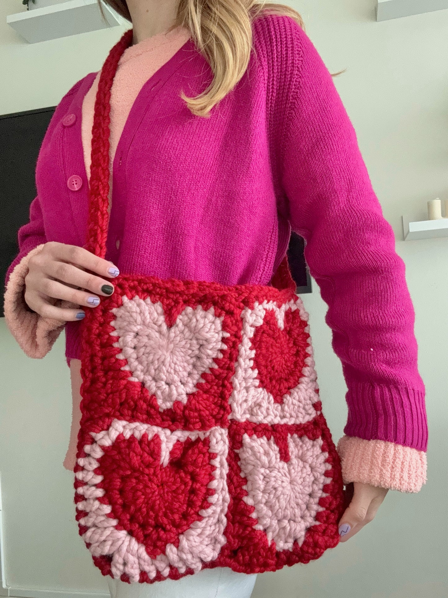Hearts Full Tote Bag Crochet Pattern