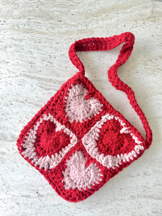 Hearts Full Tote Bag Crochet Pattern