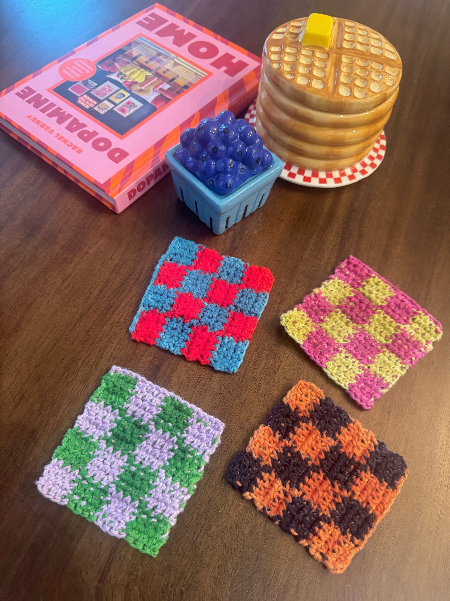 Checkerboard Coasters Crochet Pattern