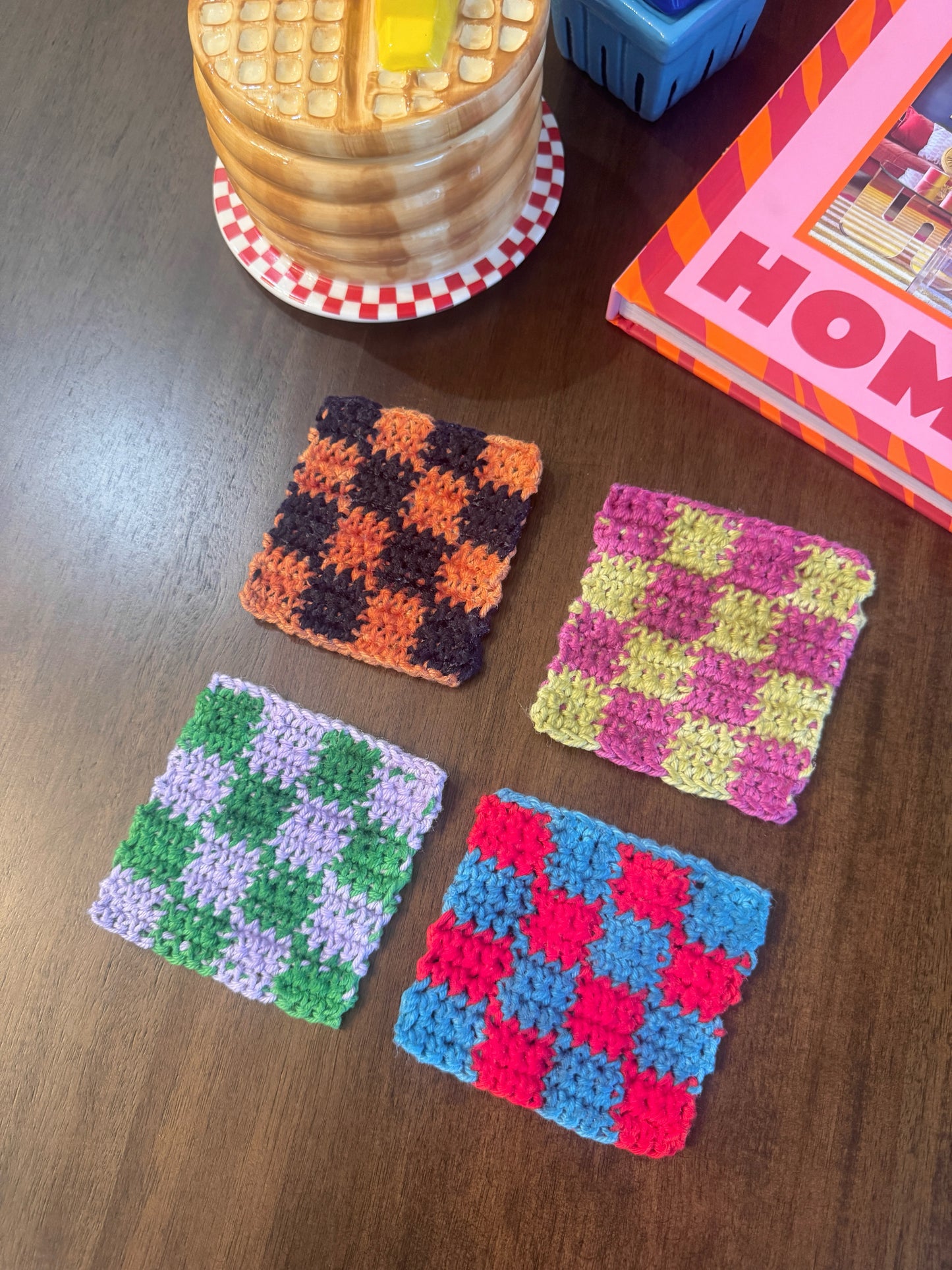 Checkerboard Coasters Crochet Pattern