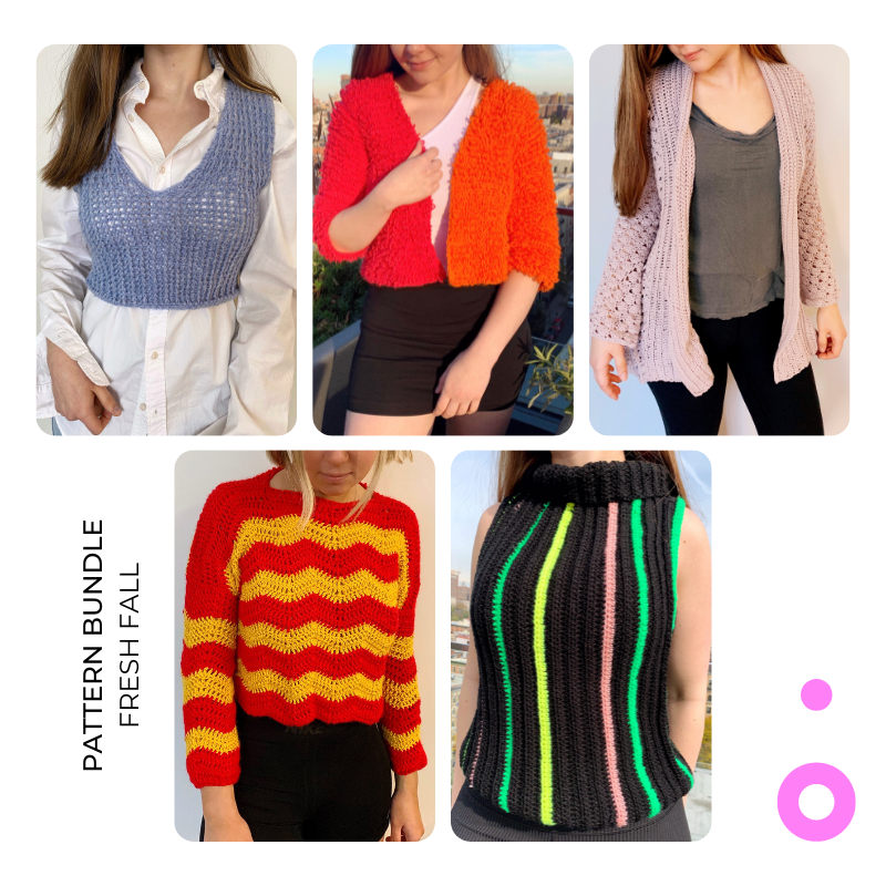 Pacote de padrão de crochê de outono fresco