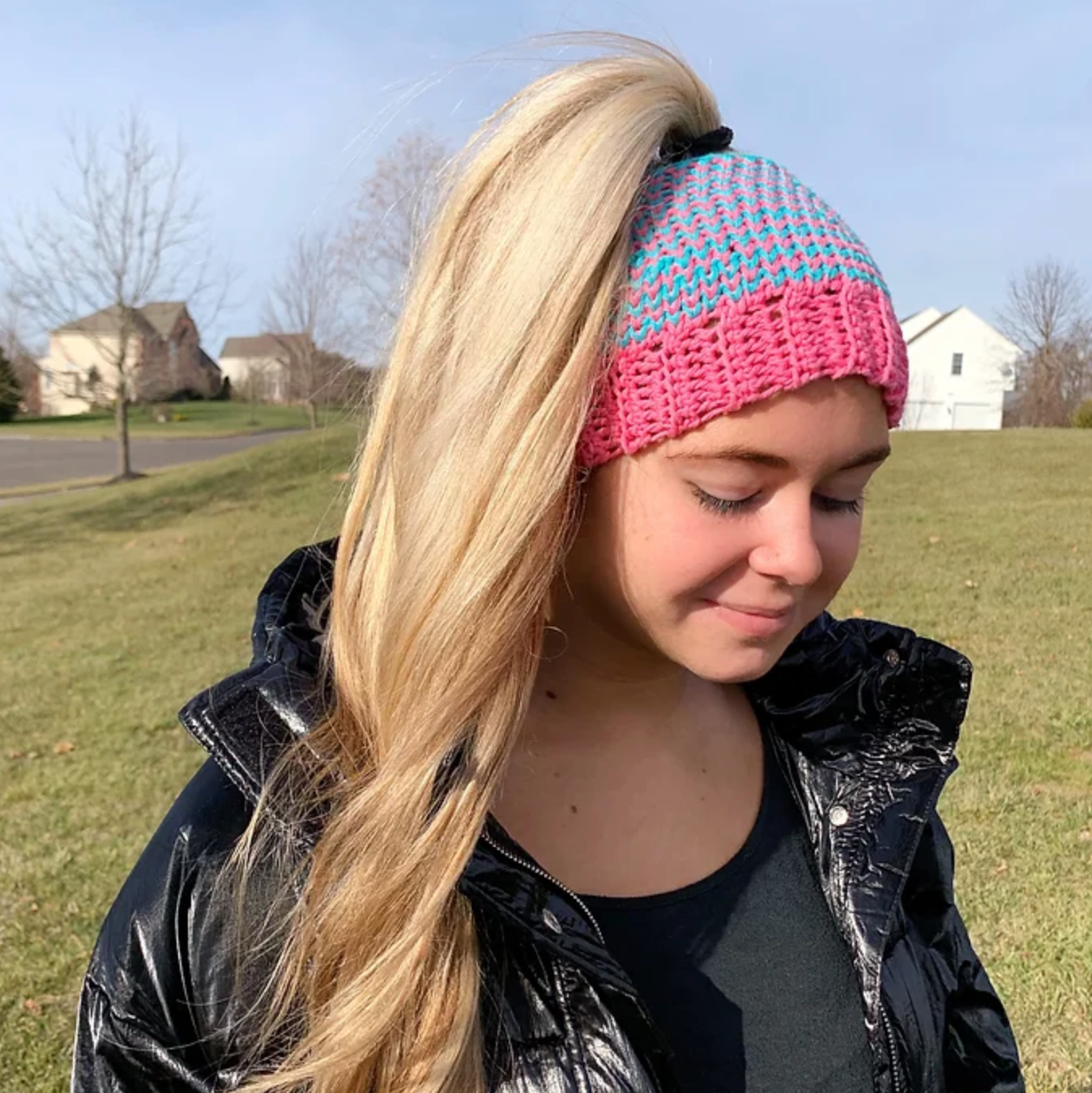 Gorro de Magnólia Padrão de Crochê