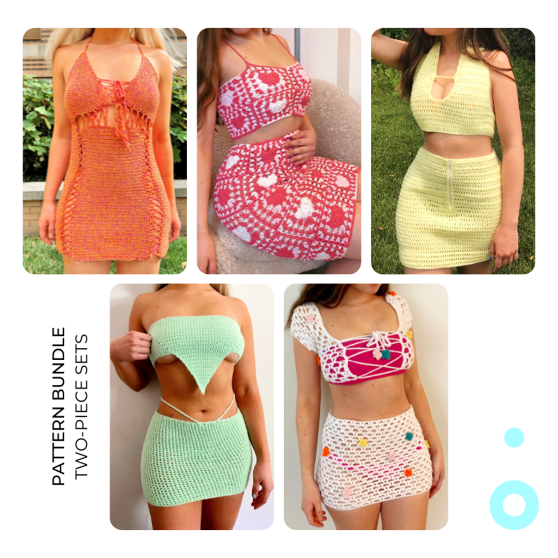 Two-Piece Sets Crochet Pattern Bundle