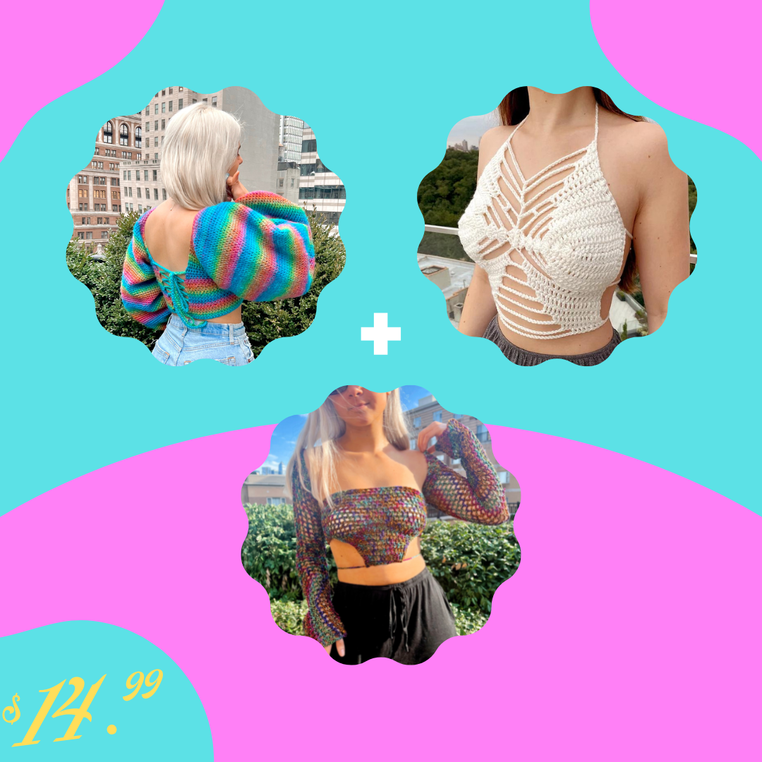 Conjunto de padrões de crochê mais vendidos