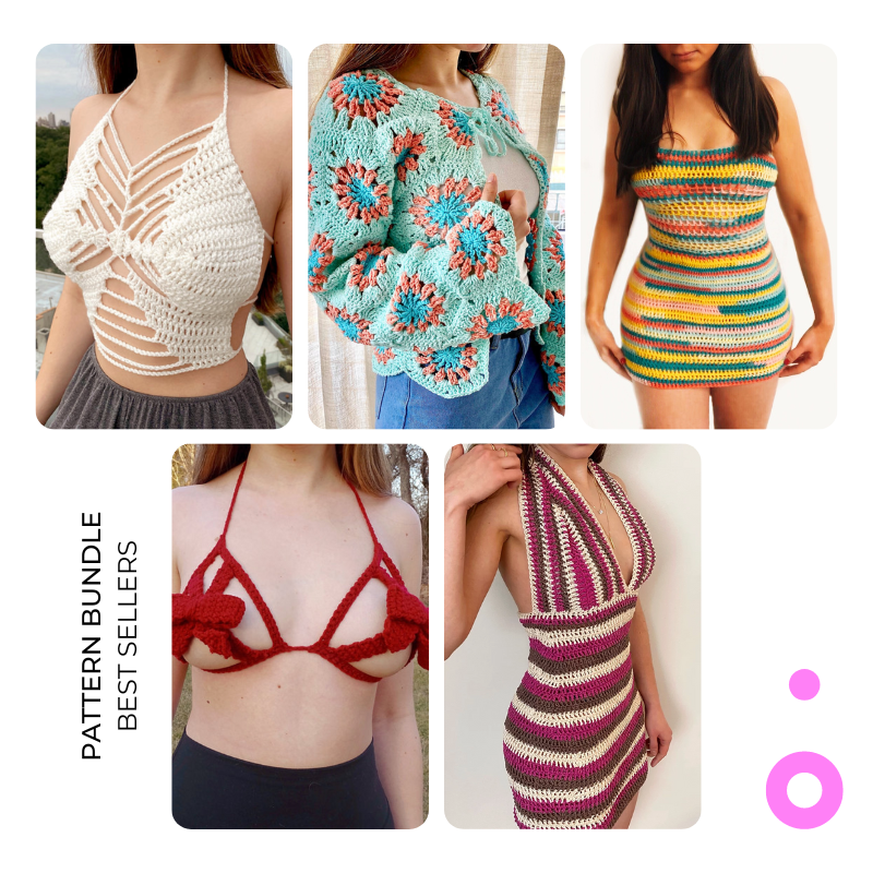 Pacote de padrões de crochê mais vendidos