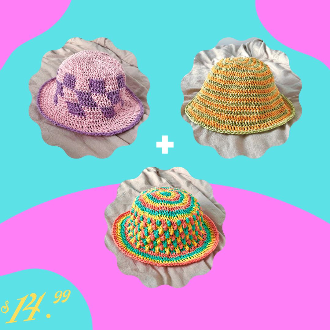 Bucket Hat Crochet Pattern Bundle The Crocheting bucket-hat-crochet-pattern-bundle-the-crocheting