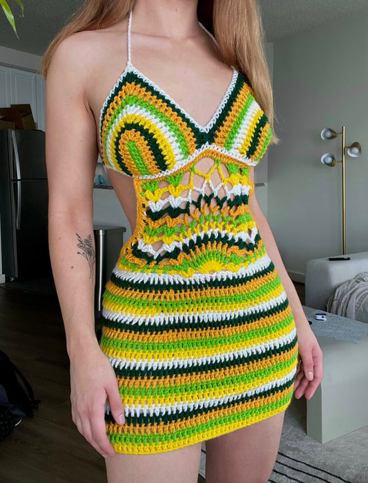 Modelo Crochê Vestido Palma