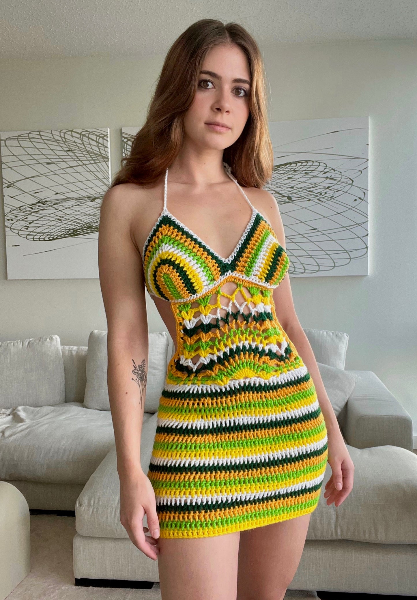 Modelo Crochê Vestido Palma