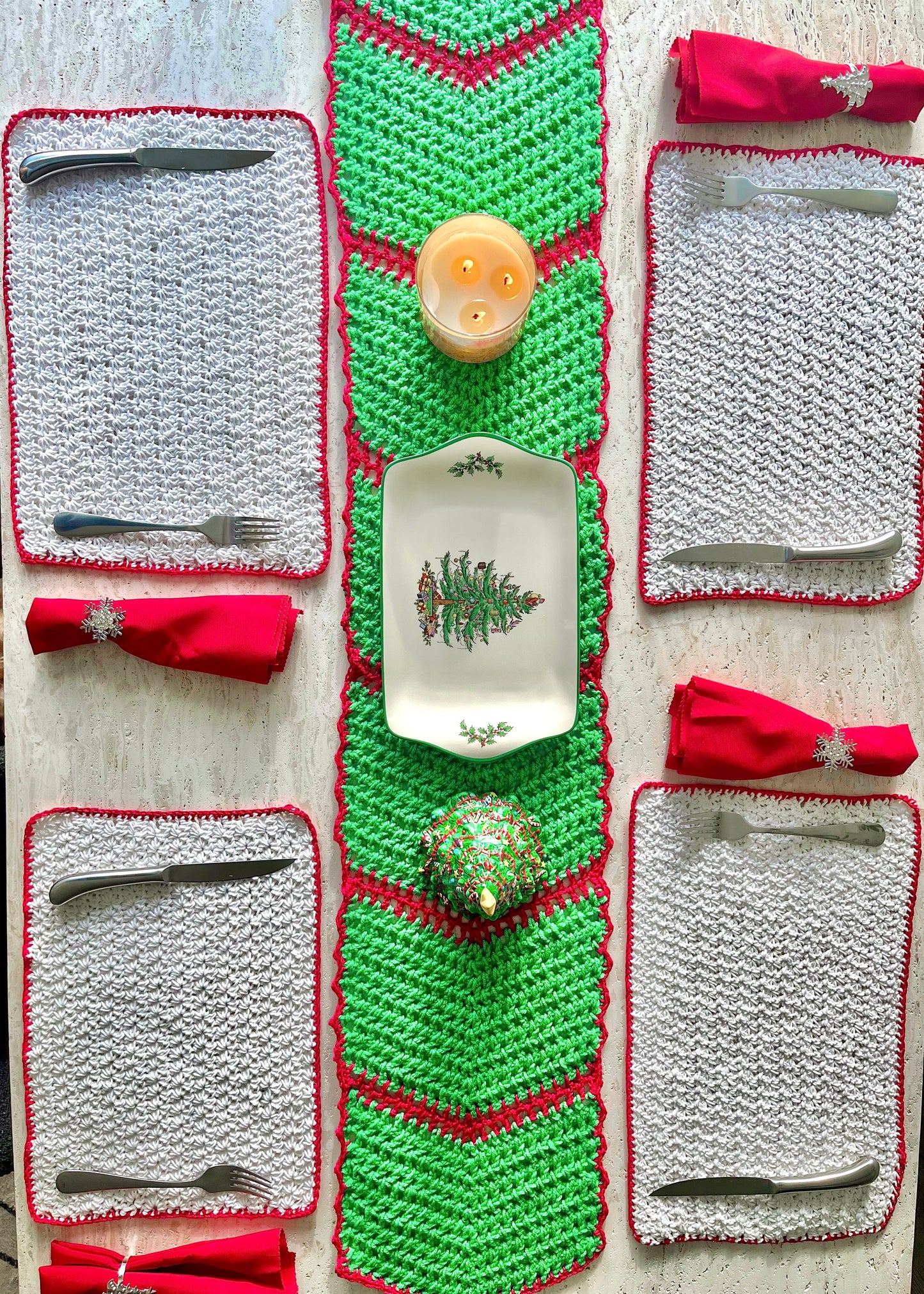 Snowflake Placemat Crochet Pattern