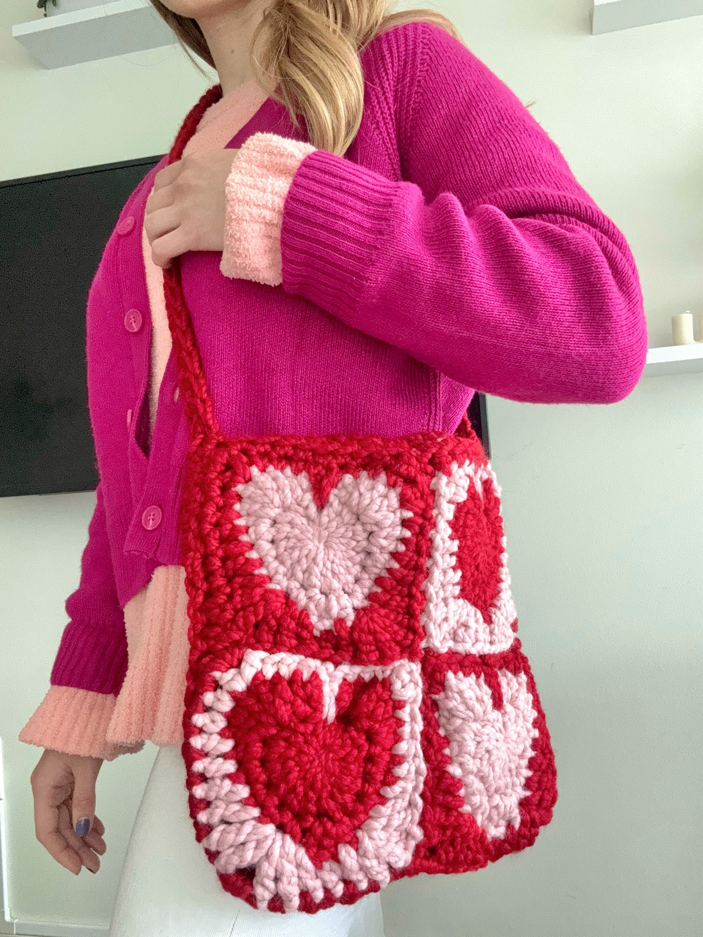 Hearts Full Tote Bag Crochet Pattern