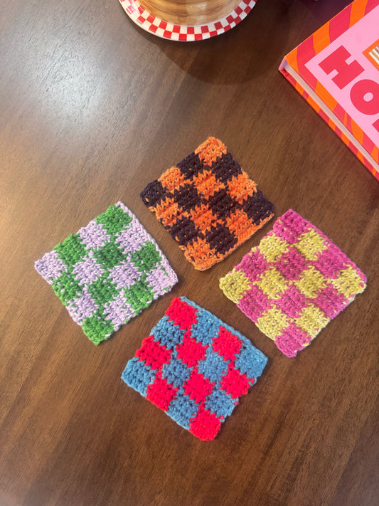 Checkerboard Coasters (set of 2)
