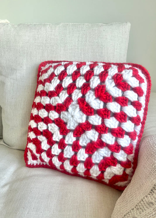 Candy Cane Throw Pillow Crochet Pattern