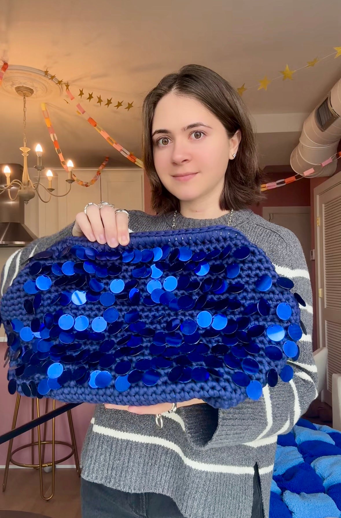 Sequin Clutch Bag Crochet Pattern