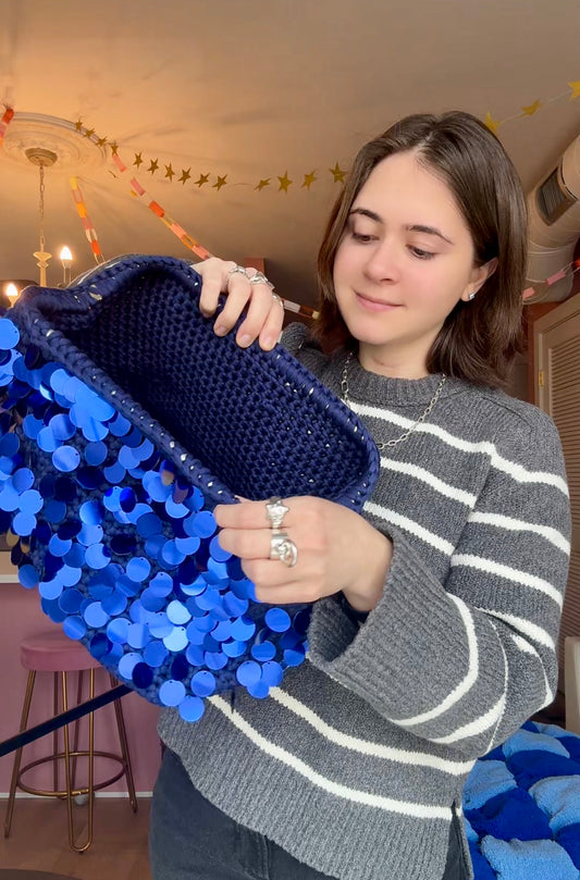 Sequin Clutch Bag Crochet Pattern