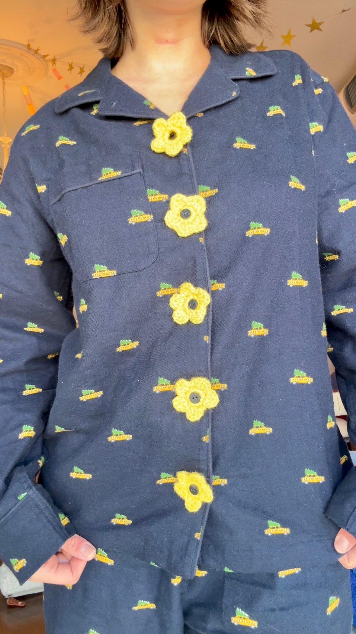 Flower Button Cover Crochet Pattern