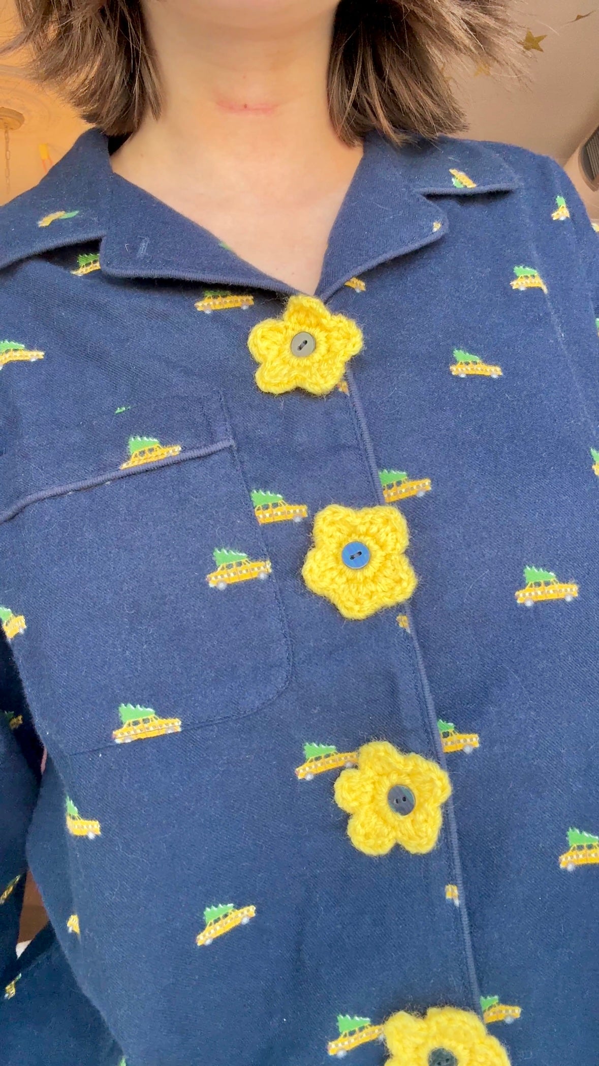 Flower Button Cover Crochet Pattern