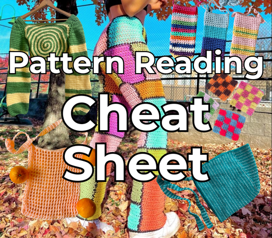 Crochet Pattern Reading Cheat Sheet