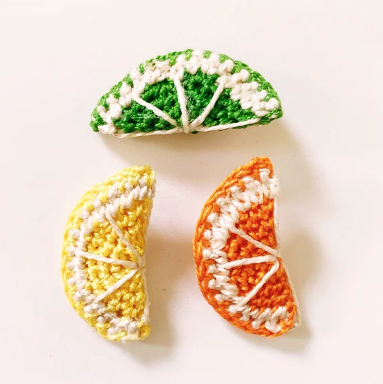 Citrus Slice Earrings Crochet Pattern