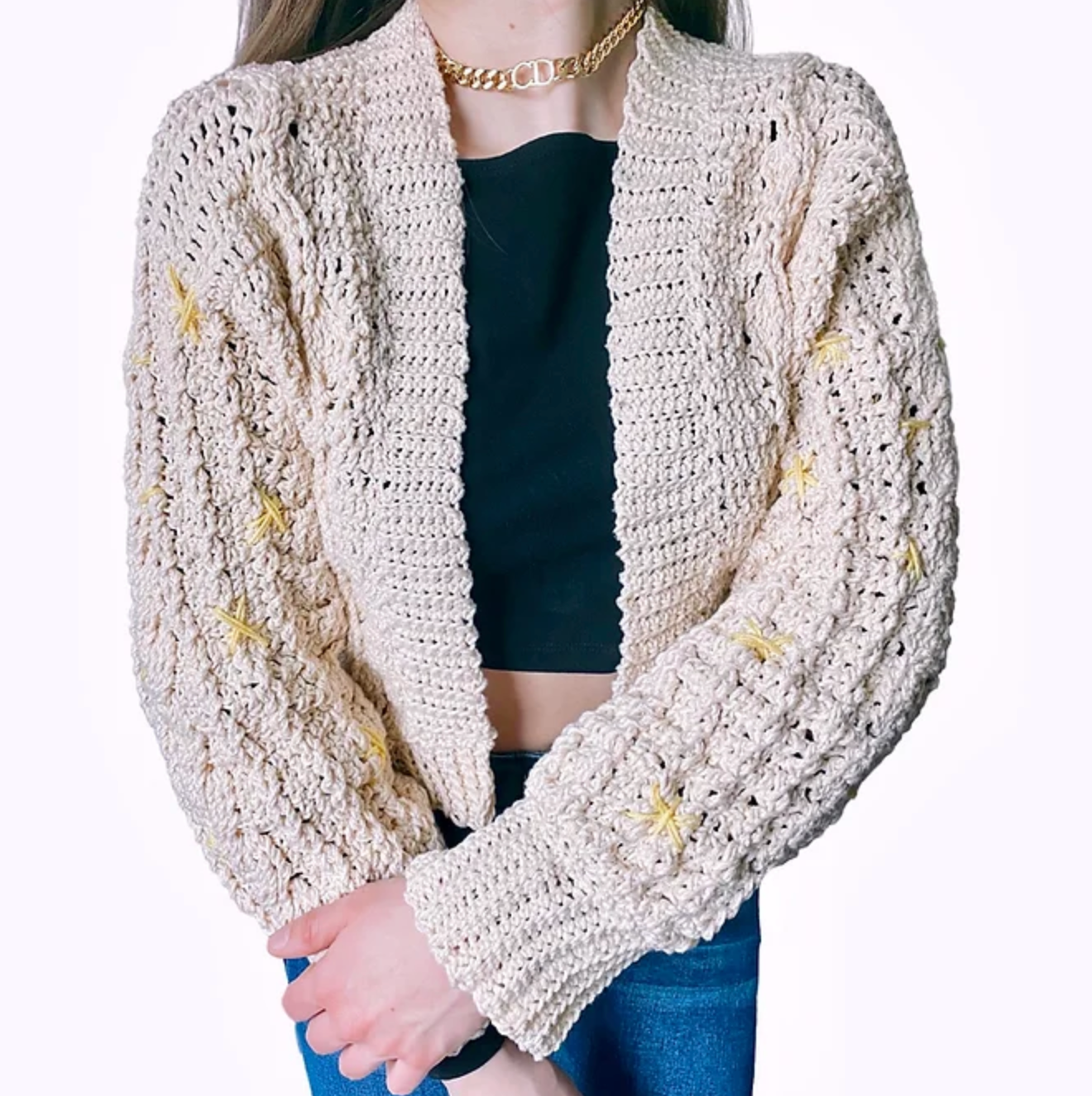 Padrão de crochê de suéter Malmo